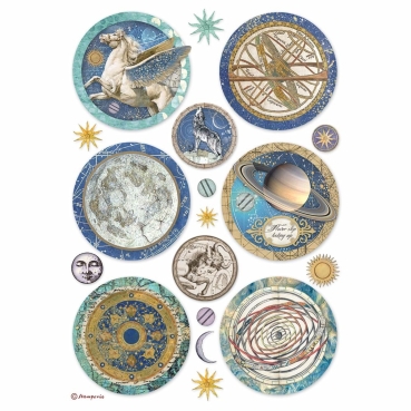 Stamperia A4 Rice Paper Reispapier Cosmos Infinity Rounds