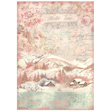 Stamperia A4 Rice Paper Reispapier Sweet Winter Time