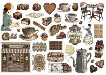 Preview: Stamperia Ephemera Coffee and Chocolate