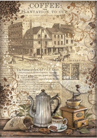 Stamperia A4 Rice Paper Selection Coffee and Chocolate