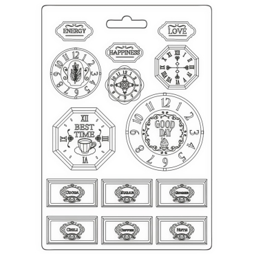 Stamperia A4 Soft Mould Coffee and Chocolate Clocks