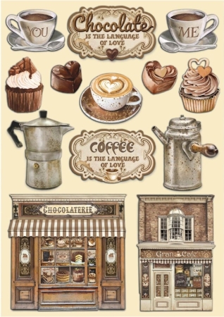 Stamperia Wooden Shape A5 Coffee and Chocolate Colored