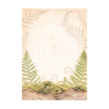 Preview: Stamperia A6 Rice Paper Reispapier Set Woodland Backgrounds