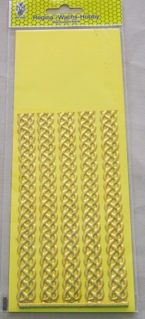 Wachs Goldborten 5 Reihen leichter Glitter