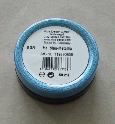 VIVA Decor 3D Stempelfarbe Hellblau-Metallic