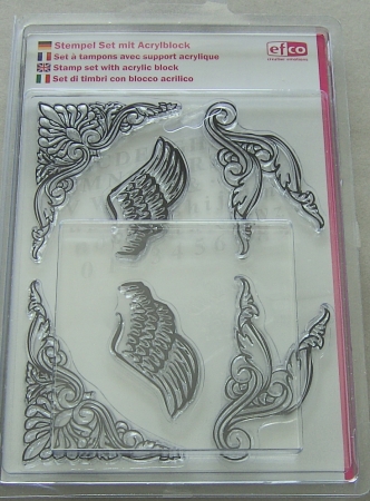 Stempel-Set mit Acrylblock 14 x 18 cm Ornamente