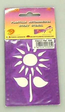 Selbstklebende Schablone Sonnenblume Schablone 10 x 7 cm