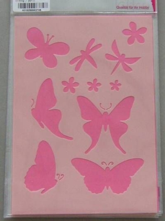 Stencil DIN A 5 Schmetterlinge 11 teilig