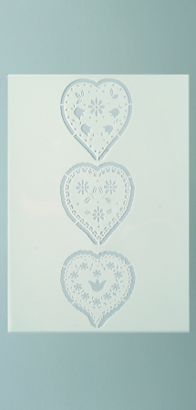 Stencils Herzen 3-teilig