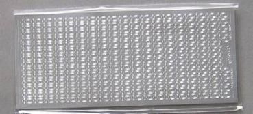 Stickerbogen Rand Bordüre silber