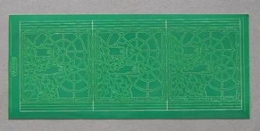 Stickerbogen Fenster mit Kerzen grün