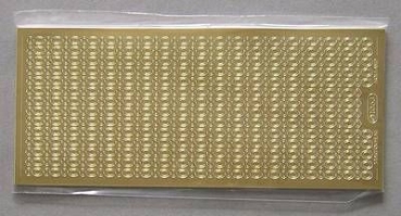 Stickerbogen Rand Bordüre gold