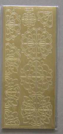 Stickerbogen Ornamente Ecken gold