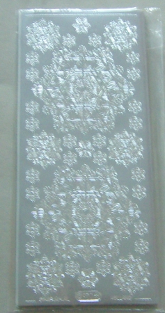 Stickerbogen Eiskristalle silber