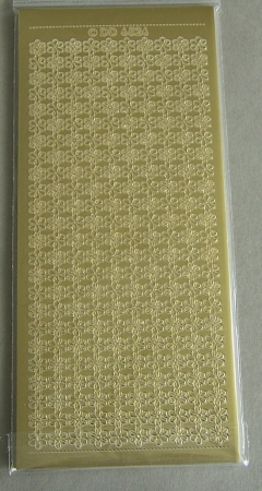 Stickerbogen 10 x 23 cm 3D Aufkleber Blumenrahmen gold