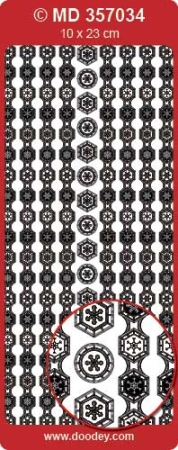 Preview: MD Sticker transparent silber Border Corner Snowflake