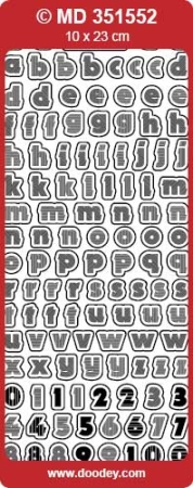 Preview: MD Sticker transparent gold alphabet abc disco (small)