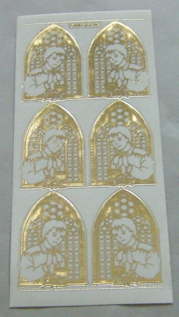 MD Sticker transparent gold Kommunion Junge