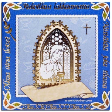Preview: MD Sticker transparent gold Kommunion Junge