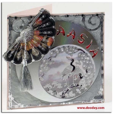 Preview: MD Sticker transparent silber Kranich
