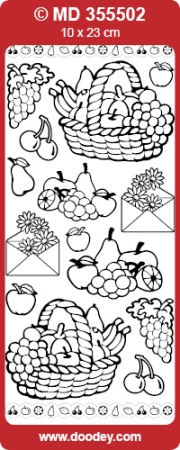 Preview: MD Sticker transparent Obst silber