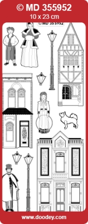 MD Sticker transparent Since Victorian Houses silber