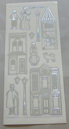 Preview: MD Sticker transparent Since Victorian Houses silber
