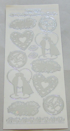 MD Sticker transparent Love Silhouets silber