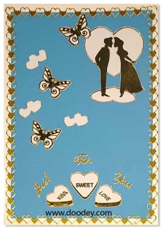 Preview: MD Sticker transparent Love Silhouets silber