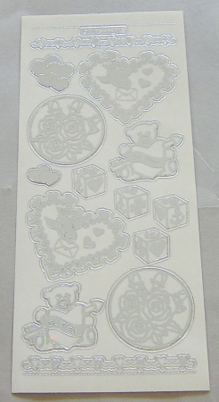 MD Sticker transparent silber Love Birds