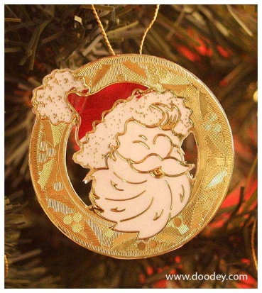 Preview: MD Sticker transparent gold Santa Claus Bells