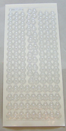 Preview: MD Sticker transparent Border Corner Christmas Baubles silber