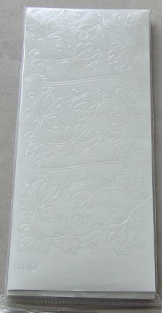 Stickerbogen 10 x 23 cm Blattornamente II, transparent