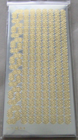 Stickerbogen 10 x 23 cm Spitzenbordüren und Ecken Gold-Spiegelfolie silber
