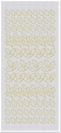 Preview: Stickerbogen 10 x 23 cm Perlmuttblätter gold-perlmutt-silber