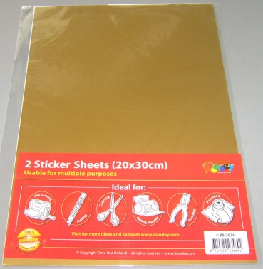 Stickersheet 20 x 30 cm Farbe gold