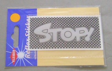 Kleiber Reflex-Sticker STOP silber