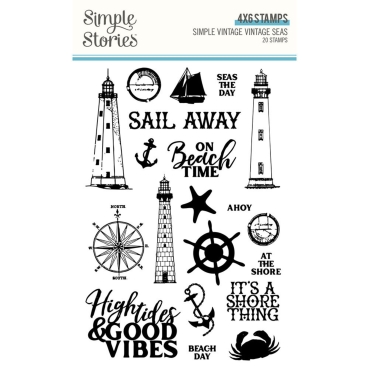 Simple Stories Simple Vintage Clear Stamps Vintage Seas