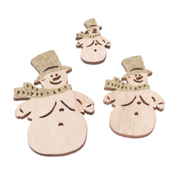 Schneemann goldfarben