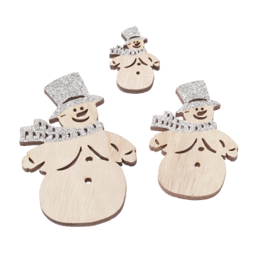 Schneemann silberfarben