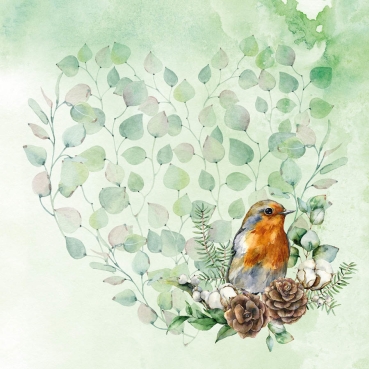 Preview: Studio Light Winter Garden 6 x 6 Inch Paper Pad Greens