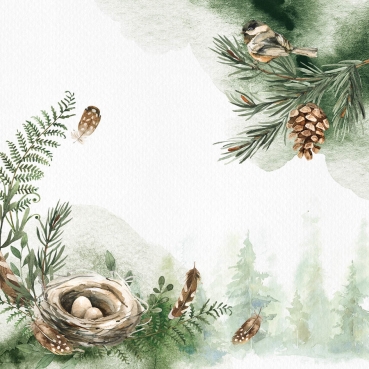 Preview: Studio Light Winter Garden 6 x 6 Inch Paper Pad Greens