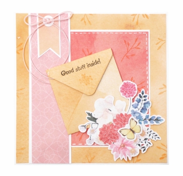 Preview: Studio Light Square Floral Envelope Stamp & Die Stempel & Stanzschablone