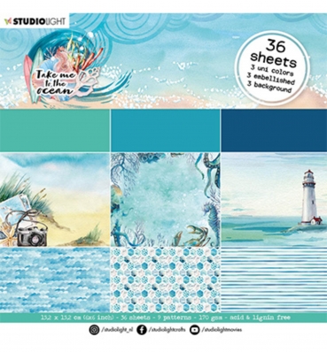 Studio Light Take me to the Ocean 6 x 6 Inch Paper Pad Cool Colors
