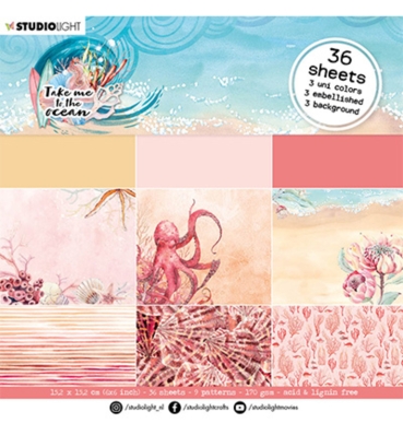 Studio Light Take me to the Ocean 6 x 6 Inch Paper Pad Warm Colors