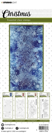 Preview: Studio Light Christmas Background Snow Essentials Clear Stamps
