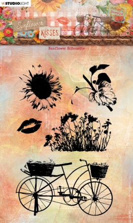 Studio Light  Sunflower Kisses Clear Stamp Sunflower Silhouette