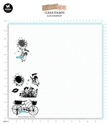 Preview: Studio Light  Sunflower Kisses Clear Stamp Sunflower Silhouette
