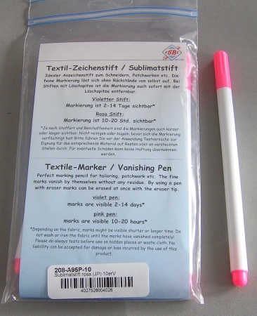 Sublimatstift rosa pro Stück