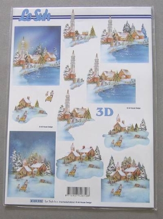 LE SUH 3 D Bogen A4 Weihnachtsstimmung